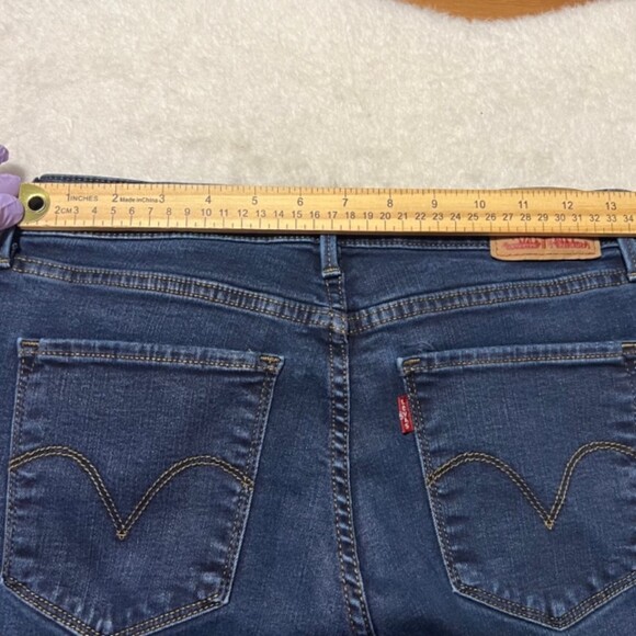 Levis Womens Blue Classic Mid Rise Skinny Dark Wash Denim Jeans Size 10 - Picture 10 of 12